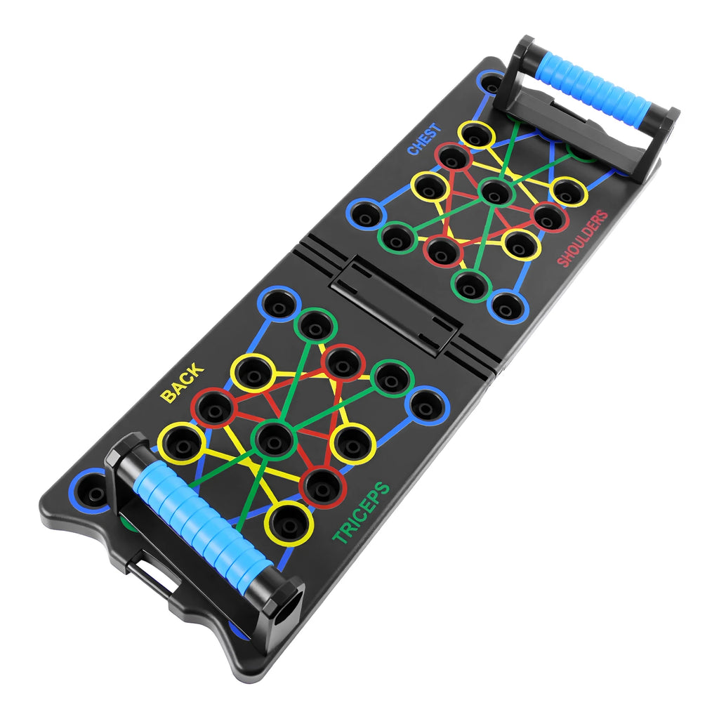 Foldable Push Up Board with Resistance Bands